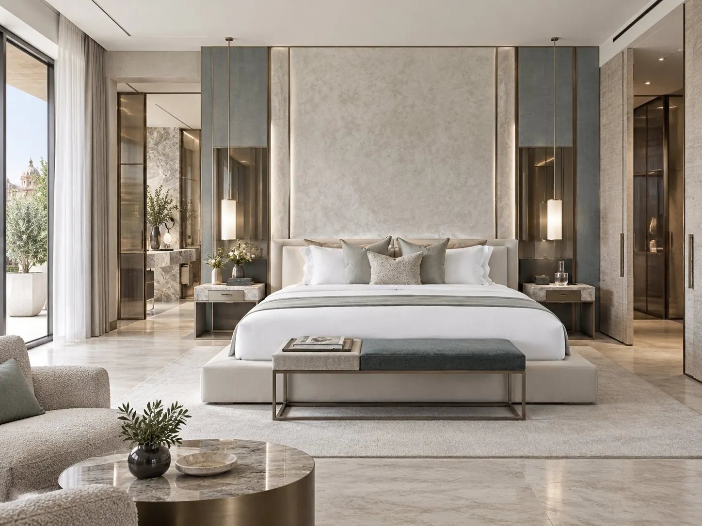 Suite con letto matrimoniale e vista su Roma